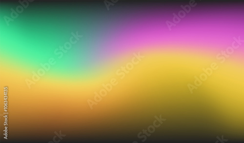 Abstract vector illustration featuring a swirling blend of bright colors— green, yellow, and magenta—radiating from the center against a dark background.