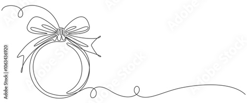 christmas ball vector , christmas ball line art style vector illustration