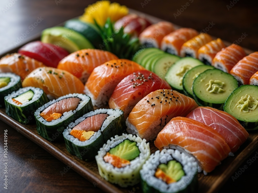sushi with salmon sushi with salmon