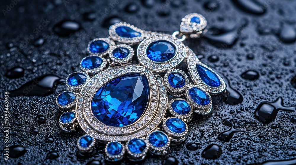 Elegant Sapphire Earrings with Cascading Design
