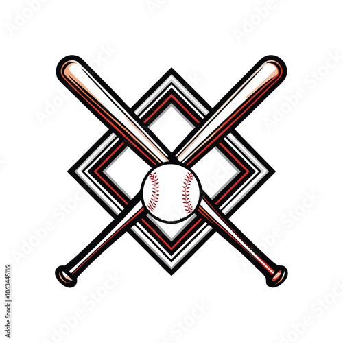 Design a modern and dynamic logo that incorporates a baseball diamond shape. The logo should be visually appealing and represent the spirit of the game.