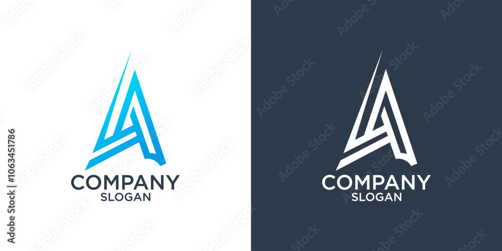 collection of letter A abstract monogram logo design vector collection of letter A abstract monogram logo design vector