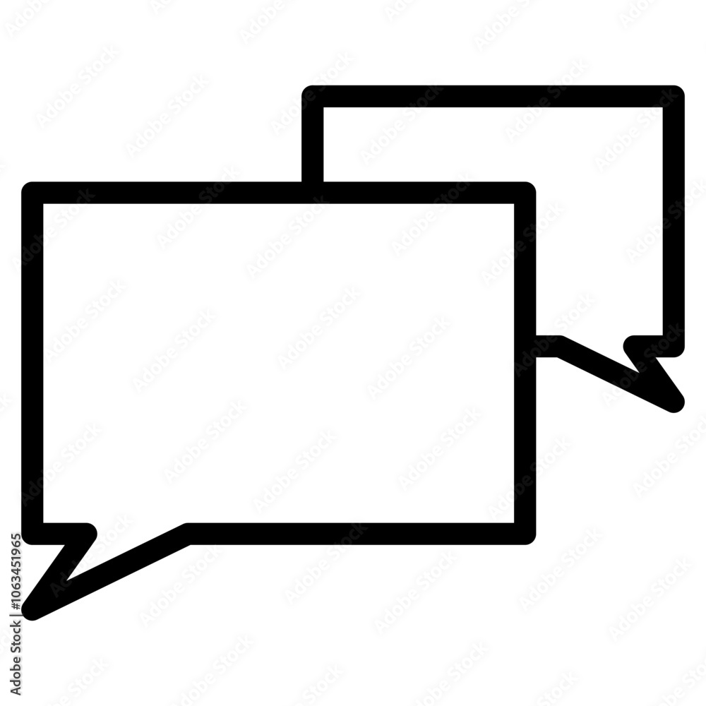 Bubble Speech Symbol Icon Vector. Empty space for text. Stroke rectangle speech, icon for your web site design, logo, app, UI, dialog bubble for comic, book, poster, illustration, etc. Bubble Speech Symbol Icon Vector. Empty space for text. Stroke rectangle speech, icon for your web site design, logo, app, UI, dialog bubble for comic, book, poster, illustration, etc.