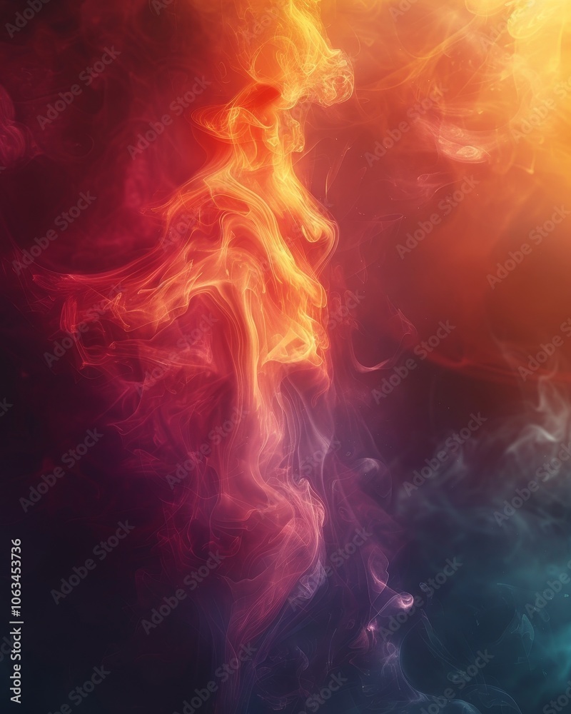 Fototapeta premium Vibrant neon waves undulating against a dark backdrop creating a striking visual contrast