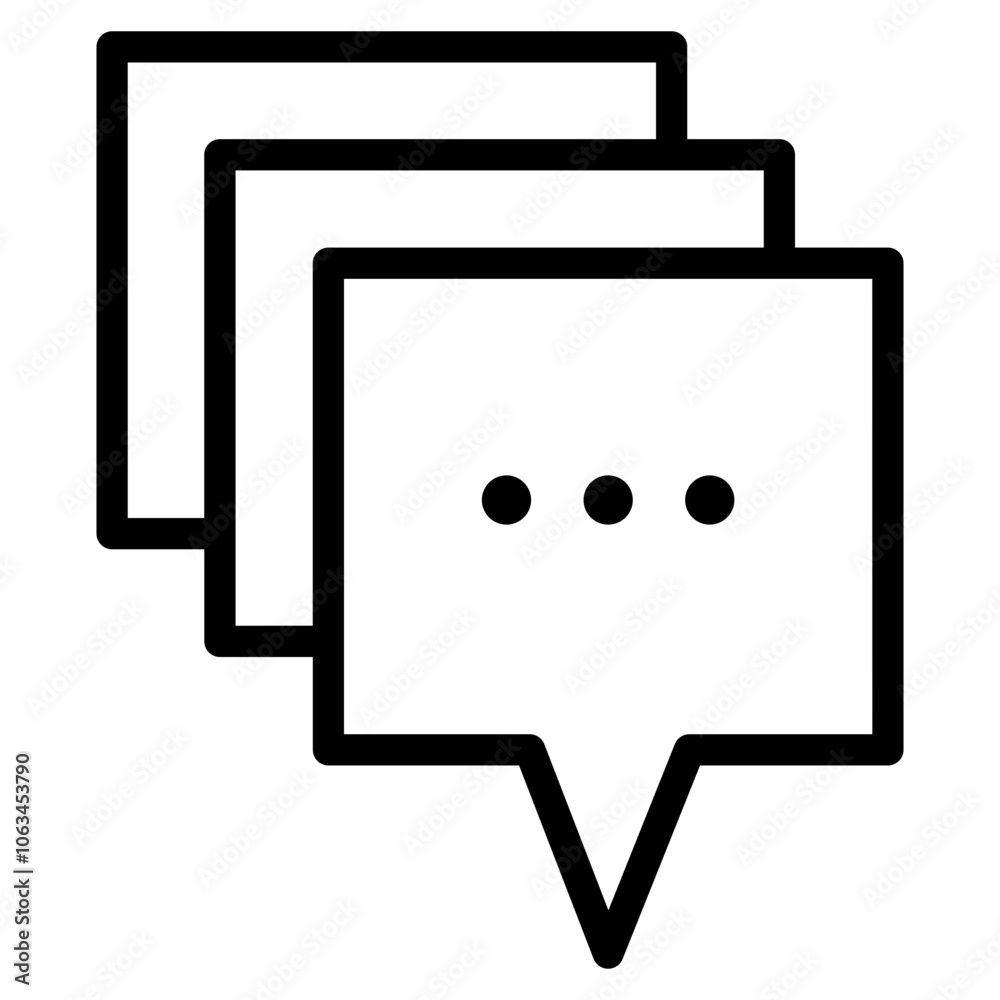 Bubble Speech Symbol Icon Vector. Empty space for text. Stroke rectangle speech, icon for your web site design, logo, app, UI, dialog bubble for comic, book, poster, illustration, etc. Bubble Speech Symbol Icon Vector. Empty space for text. Stroke rectangle speech, icon for your web site design, logo, app, UI, dialog bubble for comic, book, poster, illustration, etc.