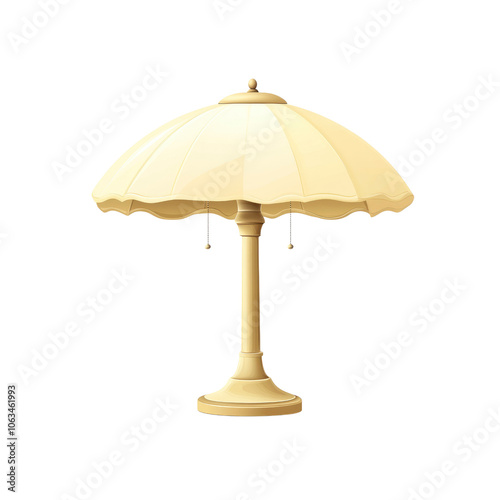 Classic Table Lamp with Yellow Lampshade