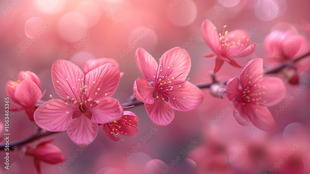 Close-up of cherry blossom branches, splendor of rose petals of spring blossom Close-up of cherry blossom branches, splendor of rose petals of spring blossom