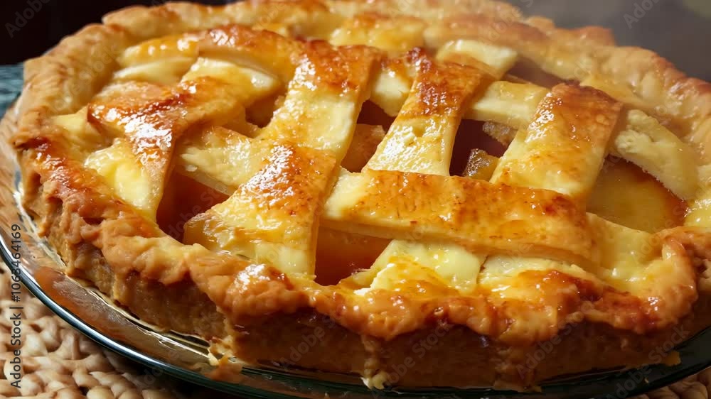 Freshly baked hot apple pie Freshly baked hot apple pie