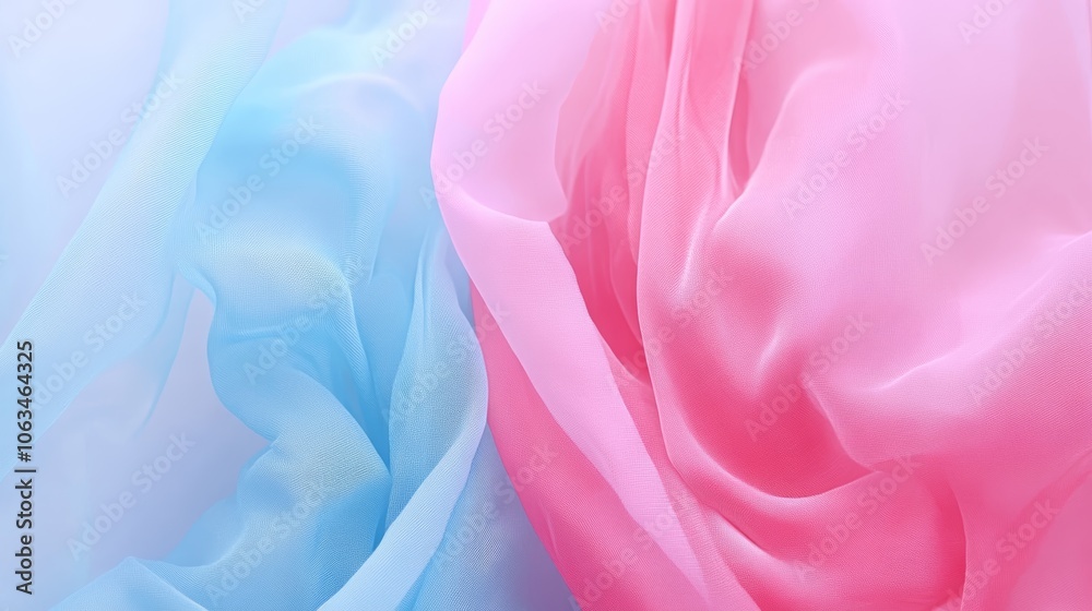 Obraz premium Closeup of pink and blue fabric, a detailed look at texture, weave, vibrant colors in textile design