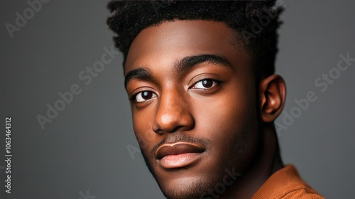 Portrait of a Young Male with Intense Expression