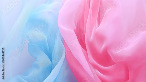 Closeup of pink and blue fabric, a detailed look at texture, weave, vibrant colors in textile design