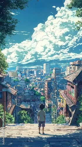 Neon Dreamscape: Sci-Fi Japanese Cityscape