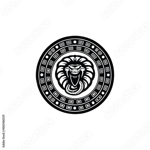 Design a logo featuring the Aztec serpent god Quetzalcoatl in a modern, minimalist style.