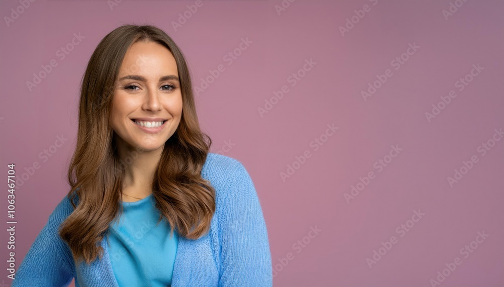 Fototapeta premium Happy Woman On Isolated Background 