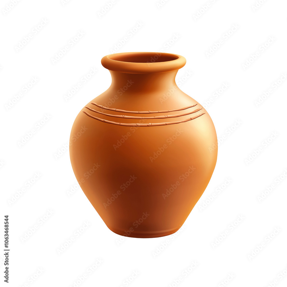 Clay Pot with Decorations