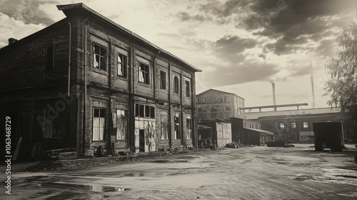 Original location, old factory, our original establishment, type of old photo.