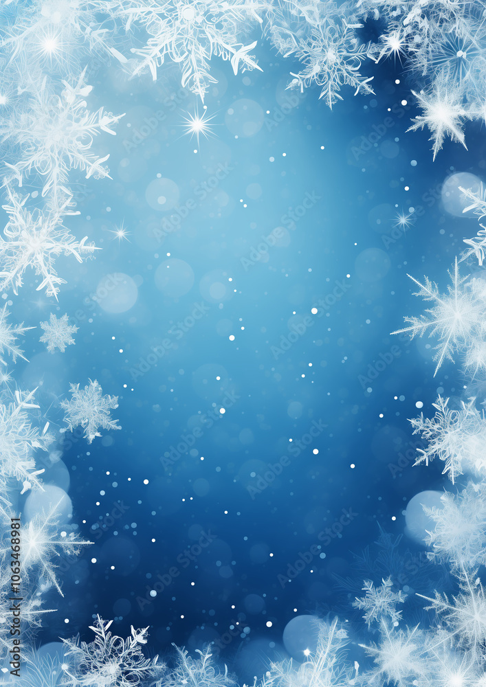 Blue winter background with snowflakes. Blue winter background with snowflakes.