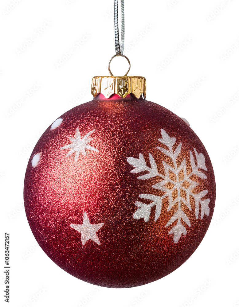 Decorative Christmas ball, shiny on transparent background Decorative Christmas ball, shiny on transparent background
