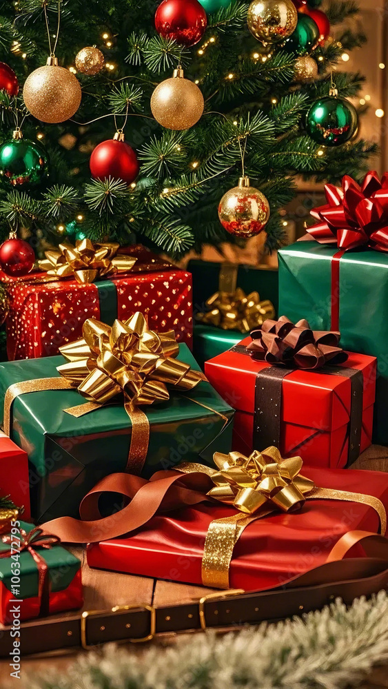 christmas tree with gifts christmas tree with gifts