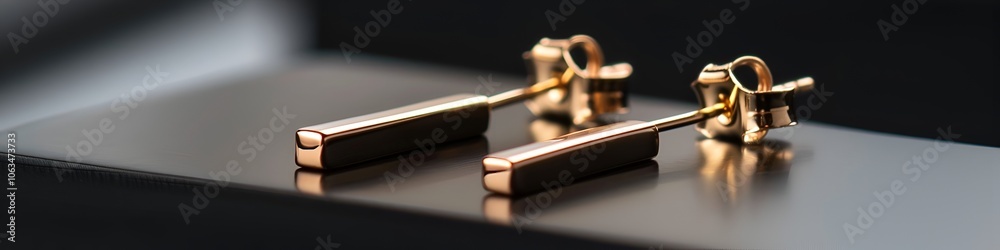 Gold Bar Stud Earrings Gold Bar Stud Earrings