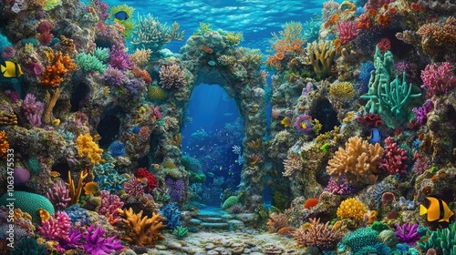 Vibrant Coral Reef Underwater Scene