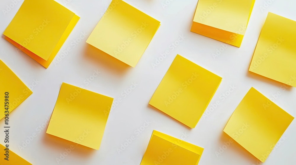 Blank yellow sticky note paper isolated on a white background, perfect for creative ideas and reminders. The sticky note paper offers a vibrant space for writing, making it ideal for organization. Blank yellow sticky note paper isolated on a white background, perfect for creative ideas and reminders. The sticky note paper offers a vibrant space for writing, making it ideal for organization.