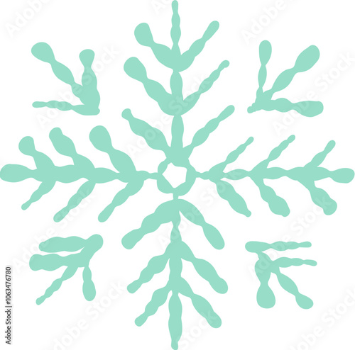 Hand Drawn Doodle Snowflake Christmas Illustration