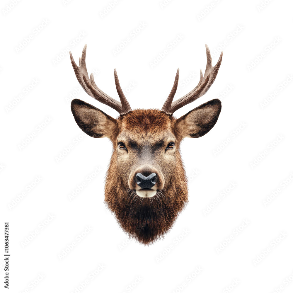 Obraz premium Majestic Deer Portrait with Antlers