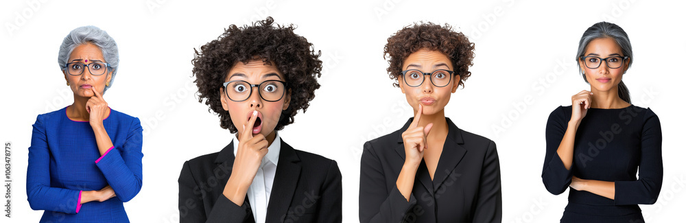An anxiety-ridden young Latina in a studio biting her fingernails. An anxiety-ridden young Latina in a studio biting her fingernails.