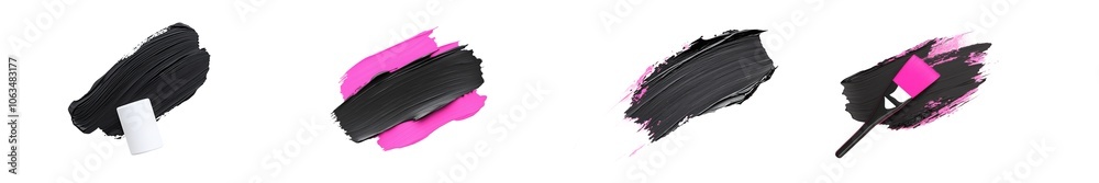 Paint brush stroke isolated on a white background. Transparent. Paint brush stroke isolated on a white background. Transparent.