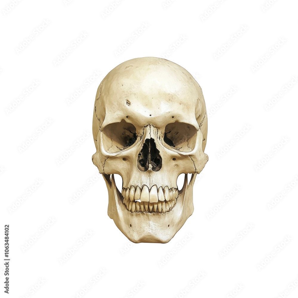 Human Skull Isolated on White Background Human Skull Isolated on White Background