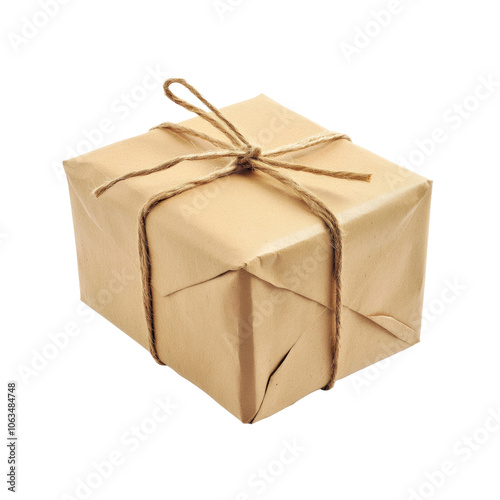 Brown Paper Package Tied with String