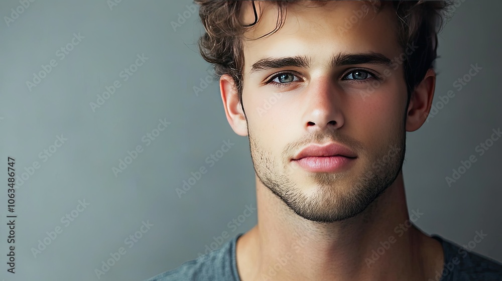 Portrait of a Young Man with Soft Features Portrait of a Young Man with Soft Features