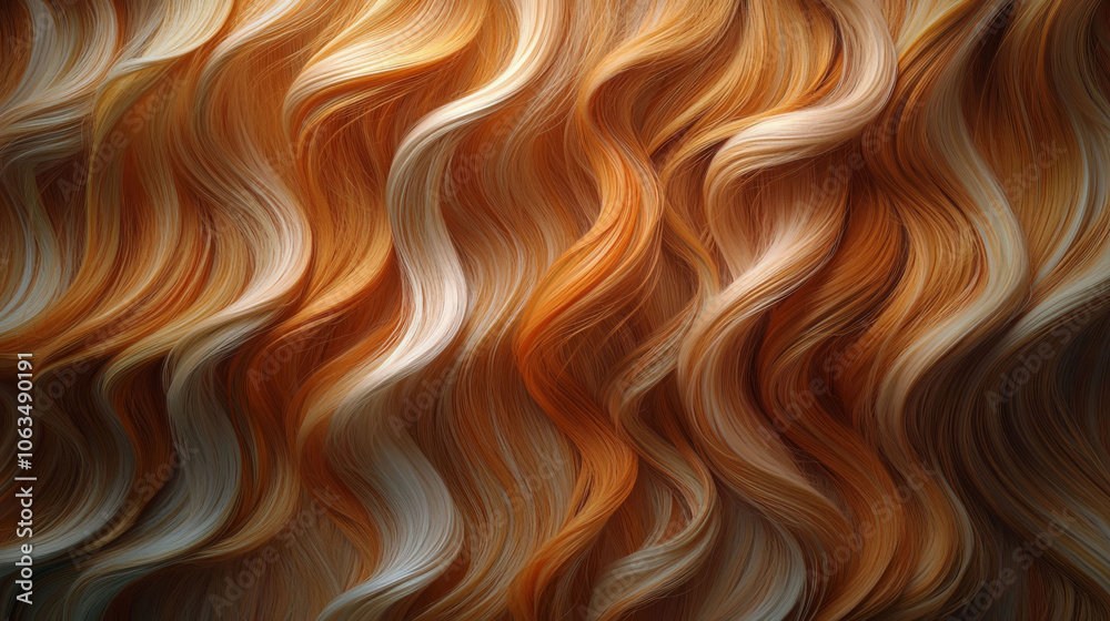 A row of hair extensions with different colors and textures A row of hair extensions with different colors and textures
