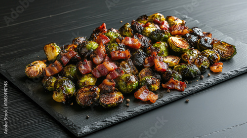 balsamic glazed brussels sprouts with crispy bacon
