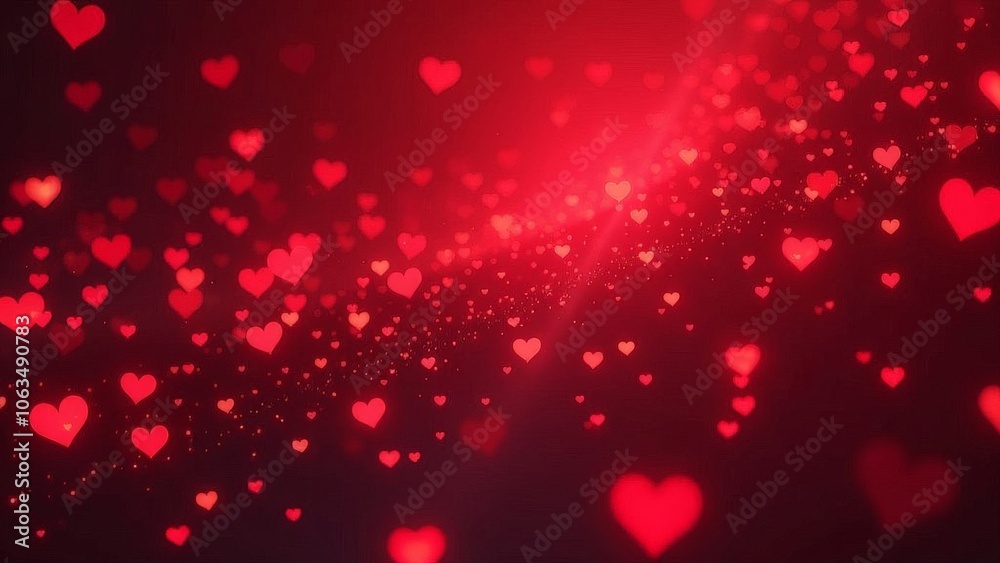 Red hearts on a red background, fantasy, art illustration, Valentine's Day. Red hearts on a red background, fantasy, art illustration, Valentine's Day.