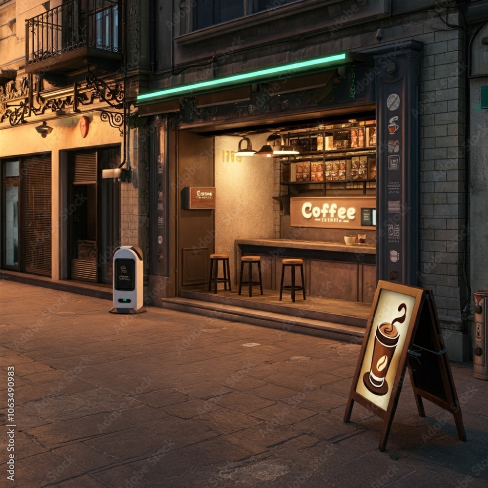 Naklejka premium street at night