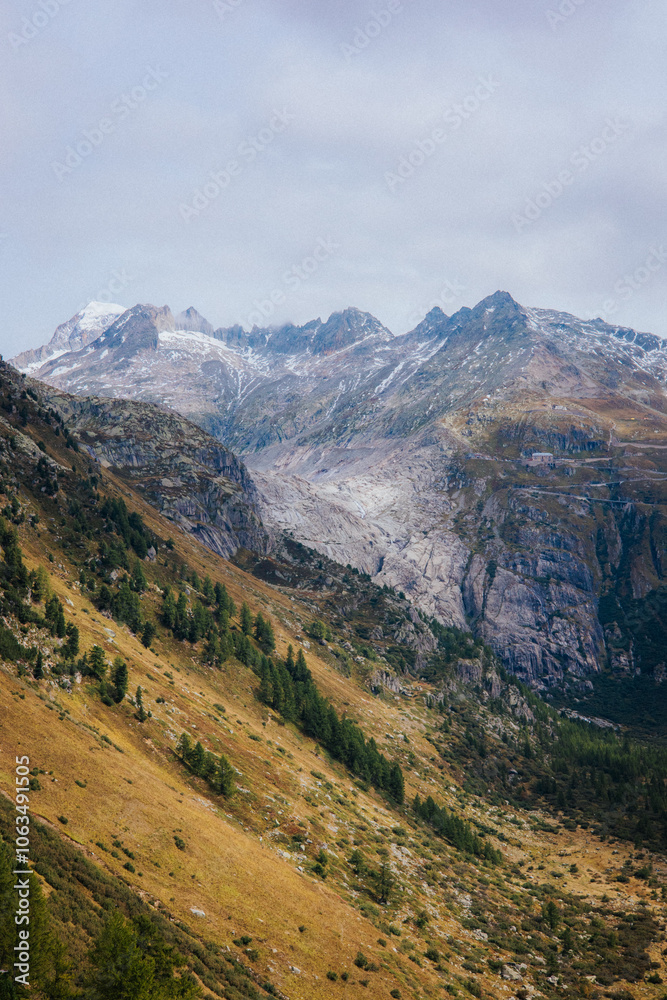 Fototapeta premium Beautiful landscape in the Swiss Alps.
