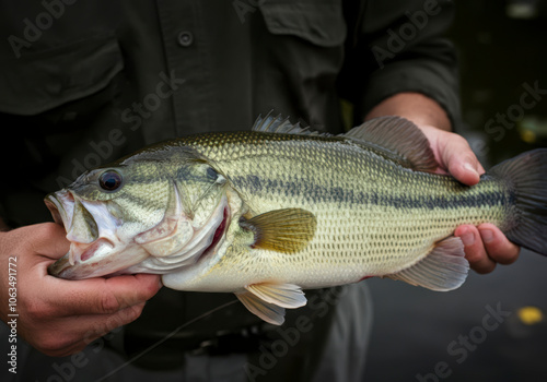 Big Bass Largemouth - Wild fishing concept photo