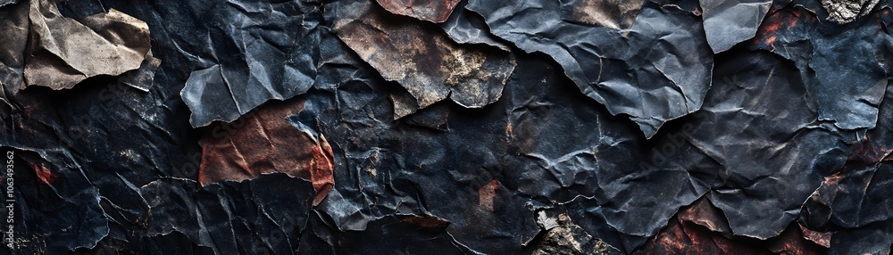 Abstract Texture of Crumpled, Torn, and Burned Paper Abstract Texture of Crumpled, Torn, and Burned Paper