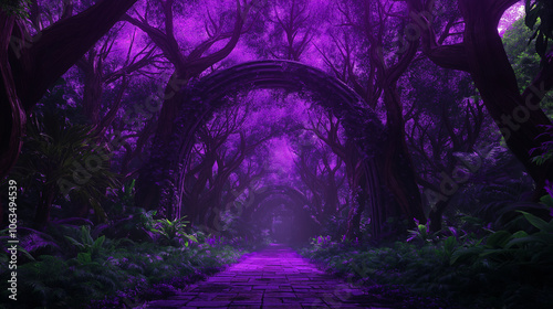 Mystical purple forest