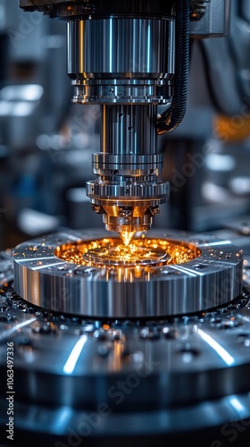 closeup shot of precision metalworking on a highend grinding machine in a workshop highlighting the craftsmanship and attention to detail in the manufacturing process