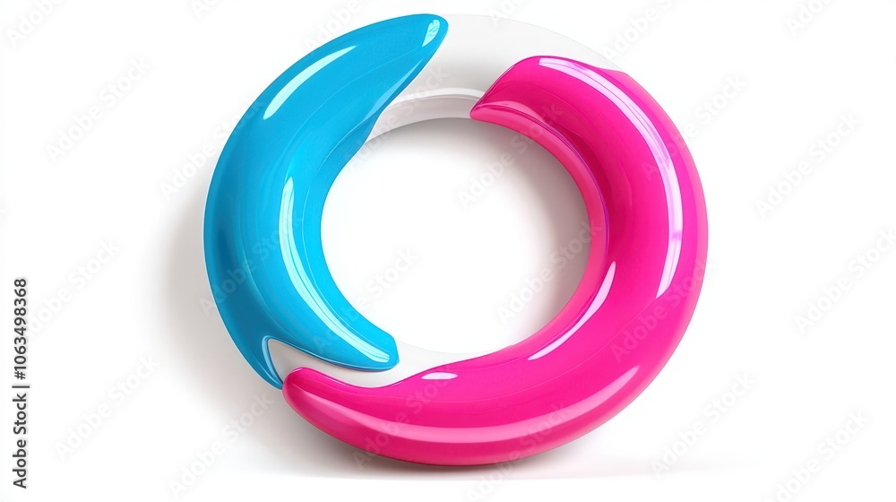 Abstract Circle Blue Pink Design Abstract Circle Blue Pink Design