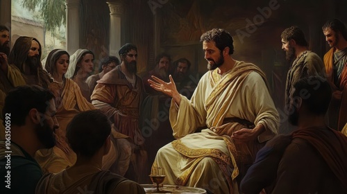 portrayal of Paul casting out a spirit of divination from a slave girl in Philippi, demonstrating the authority of Jesusâ€™ name,