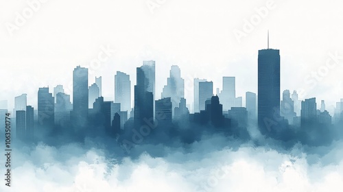 Fog Rolling Over Skyscrapers