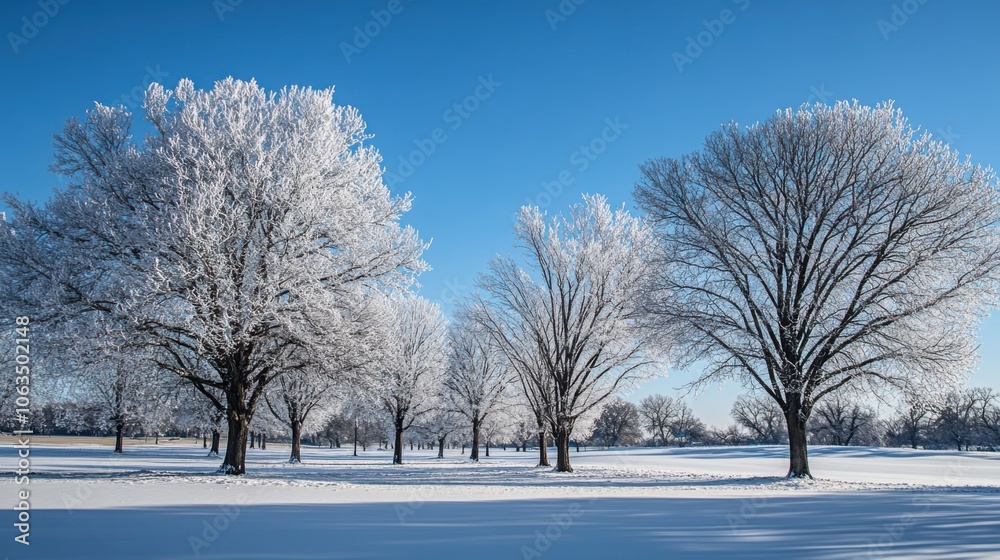 A picturesque landscape featuring trees adorned with A picturesque landscape featuring trees adorned with