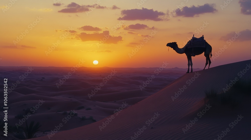 A picturesque landscape of undulating sand dunes in the Dubai desert, A picturesque landscape of undulating sand dunes in the Dubai desert,