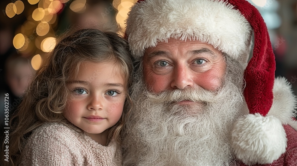 Joyful Moment with Santa and Children During Holidays Joyful Moment with Santa and Children During Holidays