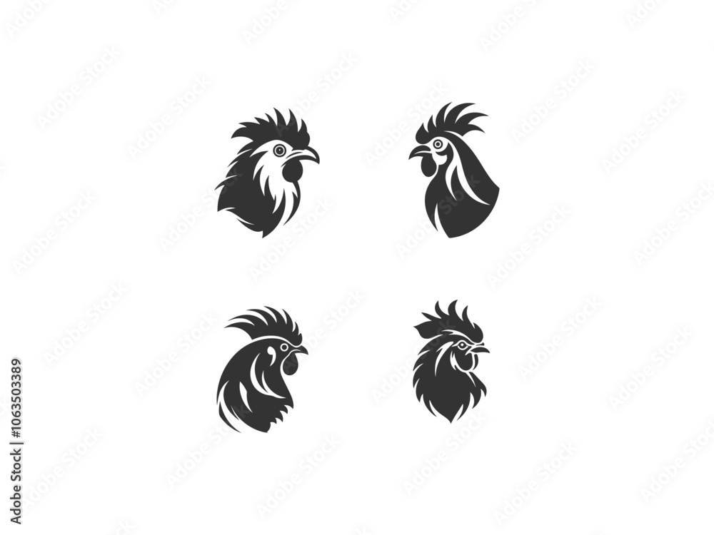Fototapeta premium premium hen logo set vector, vector and illustration,