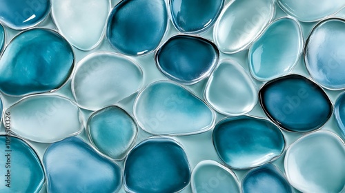 Water ripple effect pattern in shades of aqua blue, creating a calming, ocean-inspired background.